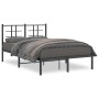 Estructura de cama con cabecero metal negro 120x190 cm de , Camas y somieres - Ref: Foro24-355558, Precio: 99,05 €, Descuento: %