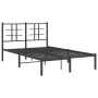 Estructura de cama con cabecero metal negro 120x190 cm de , Camas y somieres - Ref: Foro24-355558, Precio: 99,05 €, Descuento: %