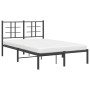 Estructura de cama con cabecero metal negro 120x190 cm de , Camas y somieres - Ref: Foro24-355558, Precio: 99,05 €, Descuento: %