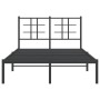 Estructura de cama con cabecero metal negro 120x190 cm de , Camas y somieres - Ref: Foro24-355558, Precio: 99,05 €, Descuento: %