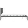 Estructura de cama con cabecero metal negro 120x190 cm de , Camas y somieres - Ref: Foro24-355558, Precio: 99,05 €, Descuento: %