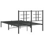 Estructura de cama con cabecero metal negro 120x190 cm de , Camas y somieres - Ref: Foro24-355558, Precio: 99,05 €, Descuento: %