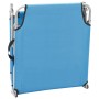 Tumbona plegable de acero y tela azul turquesa de , Tumbonas - Ref: Foro24-310329, Precio: 58,65 €, Descuento: %