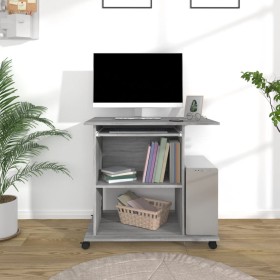 Sonoma gray plywood desk 80x50x75 cm by , Desks - Ref: Foro24-815544, Price: 67,18 €, Discount: %