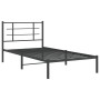 Bed frame with black metal headboard 107x203 cm by , Beds and slatted bases - Ref: Foro24-355557, Price: 72,99 €, Discount: %