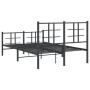 Bed frame with headboard and footboard black metal 120x190 cm by , Beds and slatted bases - Ref: Foro24-355576, Price: 108,86...