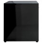 Glossy black plywood TV cabinet 120x34x37 cm by , TV Furniture - Ref: Foro24-801159, Price: 57,50 €, Discount: %