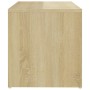 Mesa auxiliar de madera contrachapada blanco y roble 59x36x38cm de , Mesas auxiliares - Ref: Foro24-806701, Precio: 32,27 €, ...