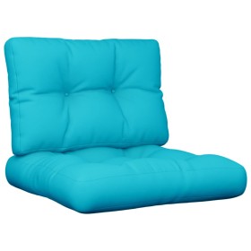 Pallet cushions 2 pieces turquoise fabric by , Cushions for chairs and sofas - Ref: Foro24-360688, Price: 45,86 €, Discount: %