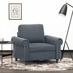 Dark gray velvet armchair 60 cm by , Sofas - Ref: Foro24-359510, Price: 177,99 €, Discount: %