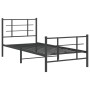 Estructura de cama con cabecero y estribo metal negro 90x190 cm de , Camas y somieres - Ref: Foro24-355571, Precio: 74,99 €, ...