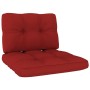 Garden chairs with 2 red cushions, impregnated pine wood by , Garden chairs - Ref: Foro24-3065795, Price: 340,12 €, Discount: %