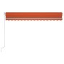 Automatic awning LED wind sensor orange brown 400x300 cm by , Awnings - Ref: Foro24-3068915, Price: 619,06 €, Discount: %