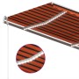 Automatic awning LED wind sensor orange brown 400x300 cm by , Awnings - Ref: Foro24-3068915, Price: 619,06 €, Discount: %