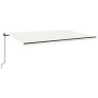 Toldo retráctil manual crema 500x350 cm de , Toldos - Ref: Foro24-3069217, Precio: 474,99 €, Descuento: %