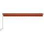 Orange and brown manual retractable awning 500x350 cm by , Awnings - Ref: Foro24-3069220, Price: 505,02 €, Discount: %