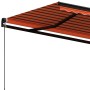 Toldo retráctil manual naranja y marrón 500x350 cm de , Toldos - Ref: Foro24-3069220, Precio: 505,99 €, Descuento: %