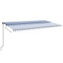 Toldo retráctil manual azul y blanco 600x350 cm de , Toldos - Ref: Foro24-3069236, Precio: 584,19 €, Descuento: %