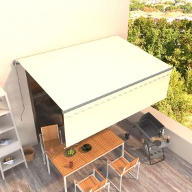 Toldo retráctil manual con persiana crema 4,5x3 m de , Toldos - Ref: Foro24-3069437, Precio: 330,81 €, Descuento: %