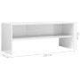 Glossy white plywood TV cabinet 100x40x40 cm by vidaXL, TV Furniture - Ref: Foro24-800051, Price: 55,50 €, Discount: %