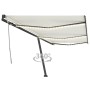 Toldo manual retráctil con luz LED color crema 600x350 cm de , Toldos - Ref: Foro24-3069882, Precio: 742,14 €, Descuento: %