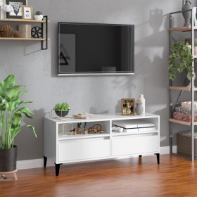 Mueble de TV madera contrachapada blanco brillo 100x34,5x44,5cm de vidaXL, Muebles TV - Ref: Foro24-831903, Precio: 69,55 €, ...