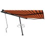 Toldo de pie retráctil manual naranja y marrón 450x350 cm de , Toldos - Ref: Foro24-3069840, Precio: 533,42 €, Descuento: %