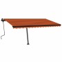 Orange and brown manual retractable foot awning 450x350 cm by , Awnings - Ref: Foro24-3069840, Price: 533,42 €, Discount: %