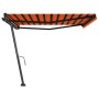 Orange and brown manual retractable foot awning 450x350 cm by , Awnings - Ref: Foro24-3069840, Price: 533,42 €, Discount: %