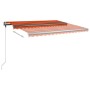 Orange and brown manual retractable foot awning 450x350 cm by , Awnings - Ref: Foro24-3069840, Price: 533,42 €, Discount: %