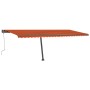 Orange and brown manual retractable foot awning 600x300 cm by , Awnings - Ref: Foro24-3069800, Price: 622,96 €, Discount: %