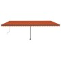 Orange and brown manual retractable foot awning 600x300 cm by , Awnings - Ref: Foro24-3069800, Price: 622,96 €, Discount: %