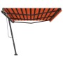 Toldo de pie retráctil manual naranja y marrón 600x300 cm de , Toldos - Ref: Foro24-3069800, Precio: 622,82 €, Descuento: %