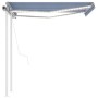 Toldo automático LED y sensor de viento azul y blanco 3x2,5 m de , Toldos - Ref: Foro24-3069911, Precio: 540,70 €, Descuento: %