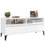 Glossy white plywood TV cabinet 100x34.5x44.5cm by vidaXL, TV Furniture - Ref: Foro24-831903, Price: 68,99 €, Discount: %