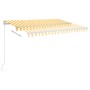 Toldo automático LED sensor de viento amarillo y blanco 3x2,5 m de , Toldos - Ref: Foro24-3069913, Precio: 540,81 €, Descuent...