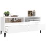 Glossy white plywood TV cabinet 100x34.5x44.5cm by vidaXL, TV Furniture - Ref: Foro24-831903, Price: 68,99 €, Discount: %