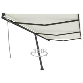 Cremefarbene manuell ausziehbare Fußmarkise 600 x 350 cm von , Markisen - Ref: Foro24-3069877, Preis: 696,73 €, Rabatt: %