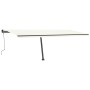 Cream manual retractable foot awning 600x350 cm by , Awnings - Ref: Foro24-3069877, Price: 696,73 €, Discount: %