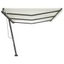 Cream manual retractable foot awning 600x350 cm by , Awnings - Ref: Foro24-3069877, Price: 696,73 €, Discount: %