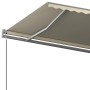 Cream manual retractable foot awning 600x350 cm by , Awnings - Ref: Foro24-3069877, Price: 696,73 €, Discount: %