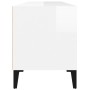 Mueble de TV madera contrachapada blanco brillo 100x34,5x44,5cm de vidaXL, Muebles TV - Ref: Foro24-831903, Precio: 68,99 €, ...