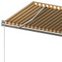 Yellow and white manual retractable foot awning 500x300 cm by , Awnings - Ref: Foro24-3069778, Price: 505,62 €, Discount: %