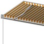 Manual retractable awning with yellow and white poles 5x3 m by , Awnings - Ref: Foro24-3070178, Price: 580,36 €, Discount: %