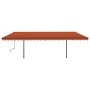 Toldo manual retráctil con postes naranja y marrón 6x3 m de , Toldos - Ref: Foro24-3070200, Precio: 643,79 €, Descuento: %