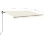 Toldo retráctil manual con postes color crema 4,5x3,5 m de , Toldos - Ref: Foro24-3070237, Precio: 590,00 €, Descuento: %