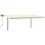 Manual retractable awning with cream LED light 6x3.5 m by , Awnings - Ref: Foro24-3070282, Price: 763,33 €, Discount: %