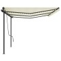 Manual retractable awning with cream LED light 6x3.5 m by , Awnings - Ref: Foro24-3070282, Price: 763,33 €, Discount: %