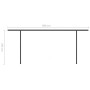 Toldo retráctil manual con luz LED crema 6x3,5 m de , Toldos - Ref: Foro24-3070282, Precio: 763,33 €, Descuento: %