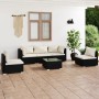 6-teiliges Gartenmöbel-Set und schwarze Kissen aus synthetischem Rattan von , Gartensets - Ref: Foro24-3102191, Preis: 674,74...